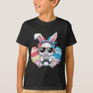 T-shirt Lapin de Pâques Joyeux Bunny Jeux de Gaming Joueur
