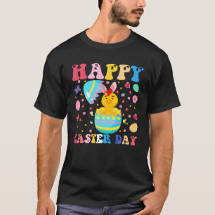 T-shirt Lapin de Pâques Joyeux Poulet Jour de Pâques Groov