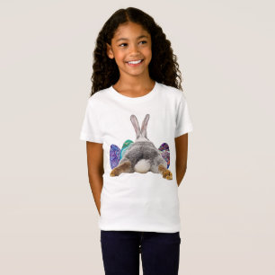 T-Shirt Lapin de Pâques lapin Butt Tail Cute Eggs Girl's