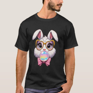 T-shirt Lapin de Pâques Lunettes de soleil Bubble Gum Rose