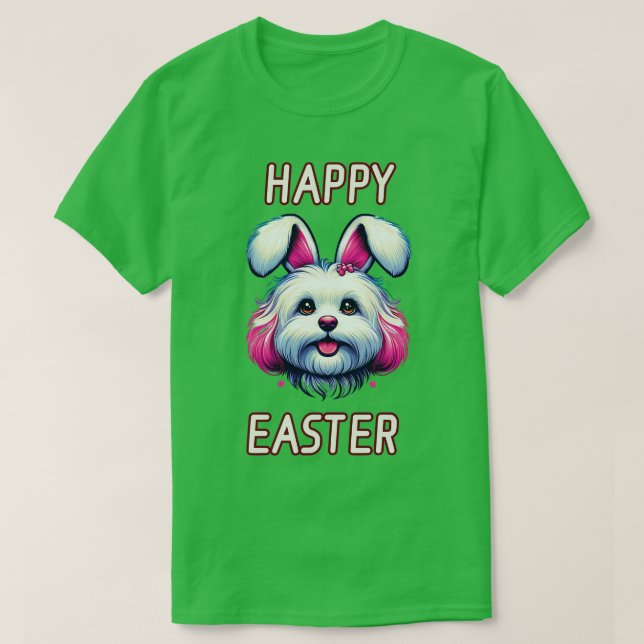 T-shirt Lapin de Pâques Maltipoo 4 (Design devant)