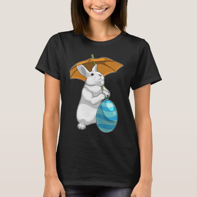 T-shirt Lapin de Pâques OEuf de Pâques Parapluie (Devant)