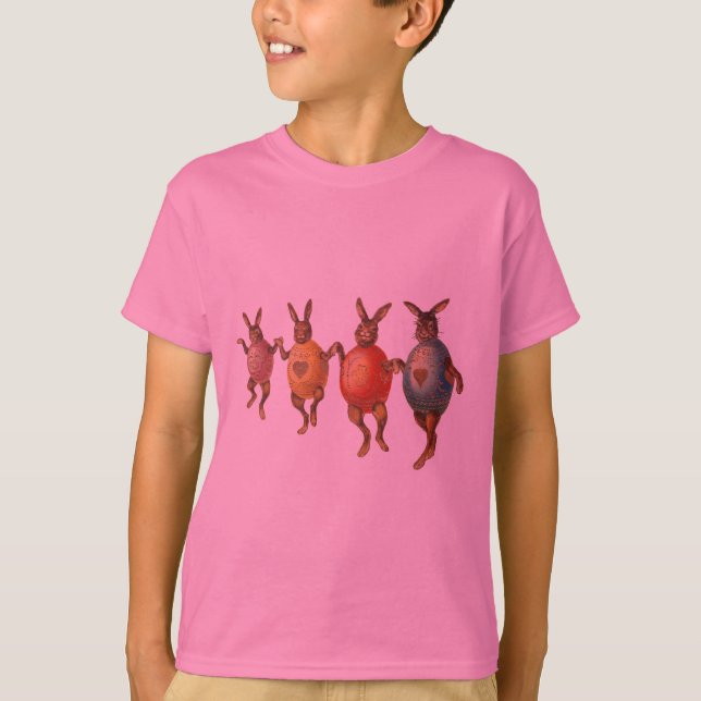T-shirt Lapin de Pâques Œufs Dansants (Devant)
