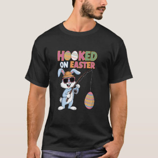 T-shirt Lapin de Pâques Pêche Attrapant Œufs Amusement Vac