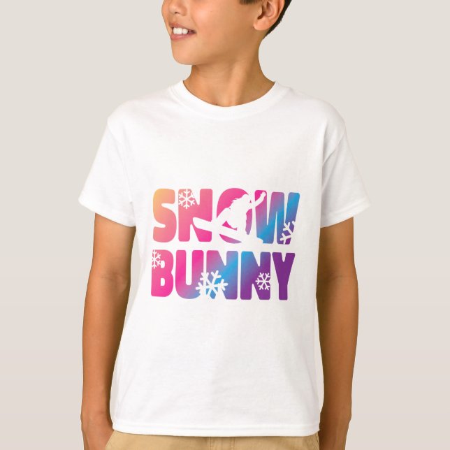 T-shirt Lapin de ski Skiant Lapin de neige  (Devant)