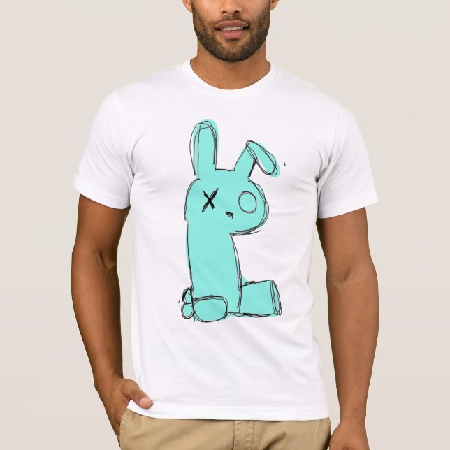T-shirt Lapin de XO (dans le bleu) (Devant)