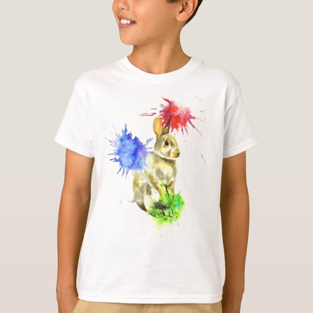 T-shirt Lapin d'éclaboussure (Devant)