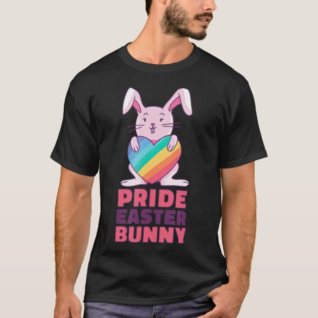 T-shirt Lapin design Gay Rainbow pour la fierté Rabbit de  (Devant)
