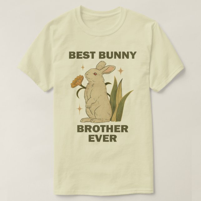 T-shirt Lapin Drôle, Meilleur Frère De Lapin Jamais, Amour (Design devant)