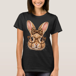 T-shirt Lapin drôle visage lunettes bandana noeud papillon