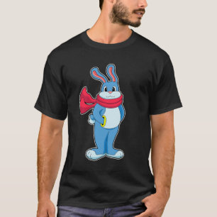 T-shirt Lapin en hiver avec Écharpe
