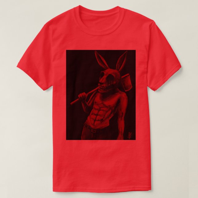 T-shirt Lapin en rouge (Design devant)