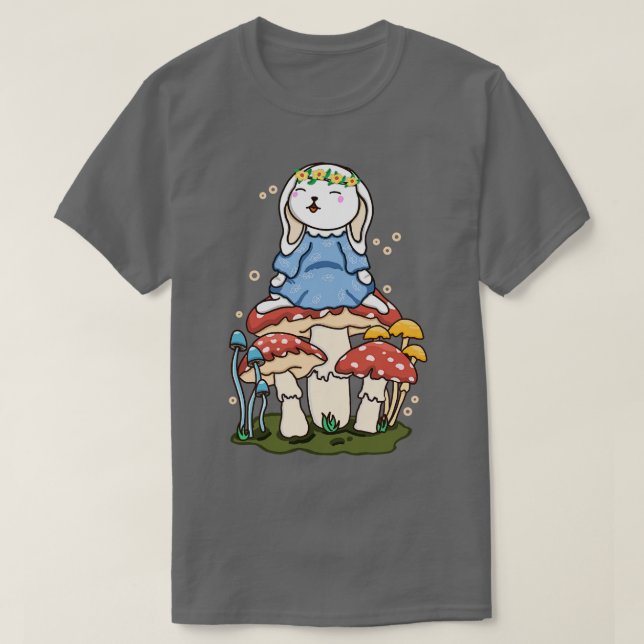 T-shirt Lapin Et Champignons (Design devant)