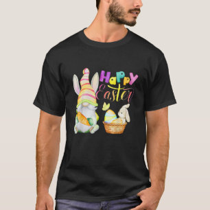 T-shirt Lapin Gnome Oeufs Rabbit Chasse Joyeux Jour de Pâ