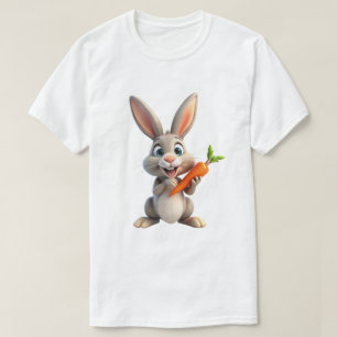 T-shirt Lapin Heureux Animaux Sourire Mignon