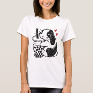T-shirt Lapin Hollandais Lop Aime Boby Tea Bunny Et Bulle
