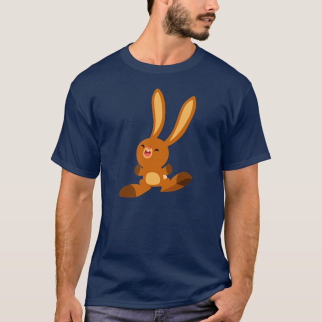 T-shirt lapin joyeux en caricature (Devant)