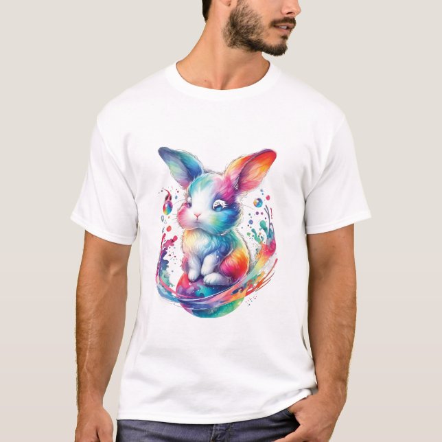 T-shirt Lapin Joyeux Pâques Printemps (Devant)