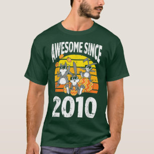 T-shirt Lapin Lapin Awesome Depuis 2010 12e Anniversaire 1