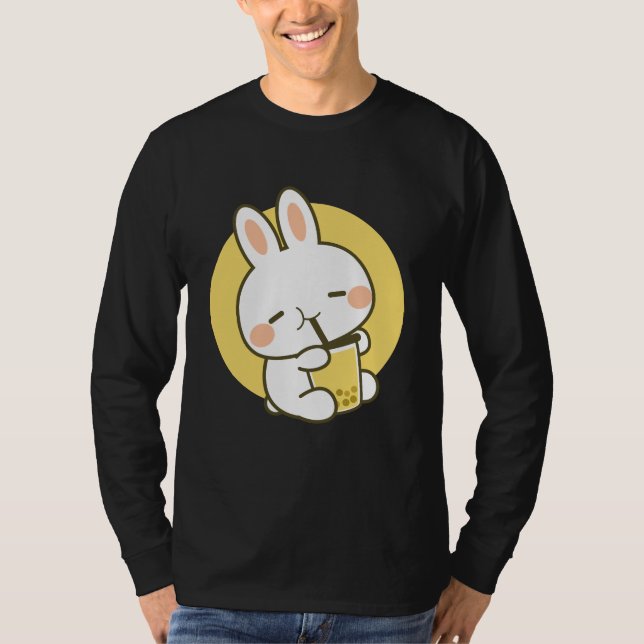 T-shirt Lapin Lapin Boba Tea Anime Kawaii (Devant)