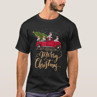 T-shirt Lapin Lapin Conduite Arbre de Noël Camion Bunny Ch