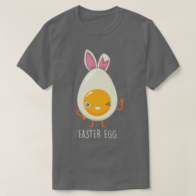T-shirt Lapin lapin d'Oeuf de Pâques Joyeux relais de chas (Design devant)