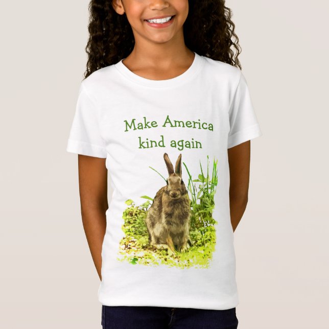 T-Shirt Lapin Lapin Faire L'Amérique Genre Encore Enfants  (Devant)