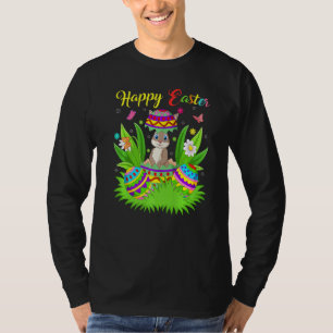 T-shirt Lapin Lapin Floral Oeuf de Pâques Drôle Rabbit Eas