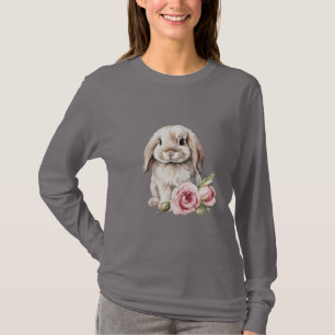 T-shirt Lapin Lapin Lapin Rose Violet