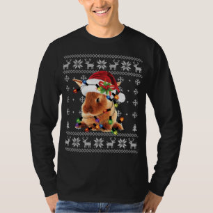 T-shirt Lapin lapin Noël Chien clair Santa Hat Vilain Sw