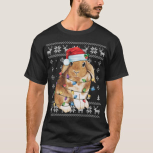 T-shirt Lapin Lapin Noël Vilain Sweet Drôle Noël Tre