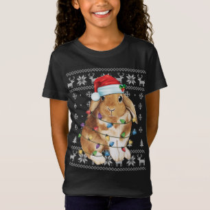 T-Shirt Lapin Lapin Noël Vilain Sweet Drôle Noël Tre