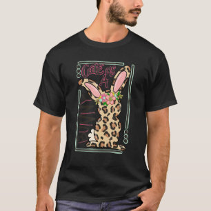 T-shirt Lapin Léopard Avec Coupe Fleur D'Une Femme Lapin E