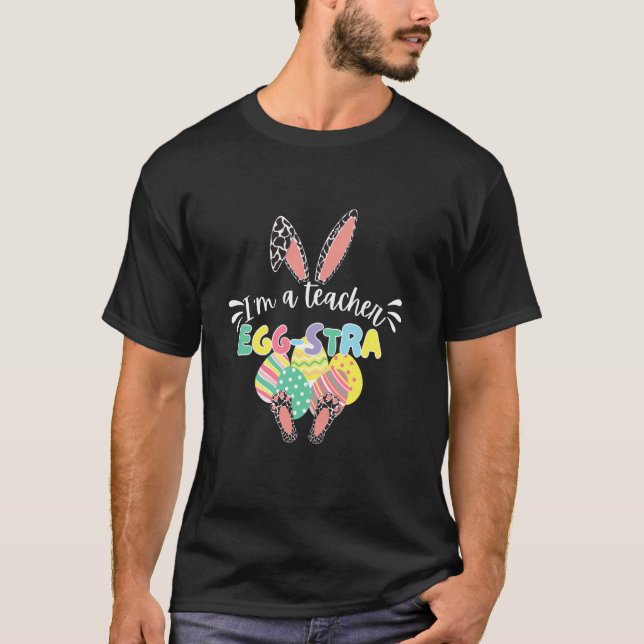 T-shirt Lapin Léopard Pâques Enseignant Œuf Stra Salle de  (Devant)