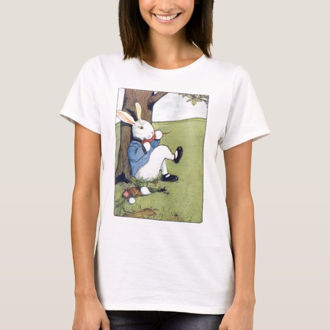 T-shirt Lapin mangeant une carotte (Devant)