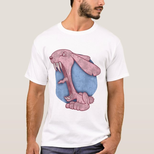 T-shirt Lapin mauvais rose (Devant)