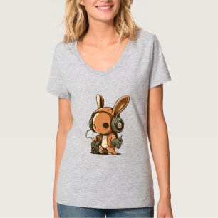 T-shirt Lapin Mélodique : Un Voyage Musical
