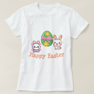 T-shirt Lapin Mignon Kawaii Joyeuses Pâques