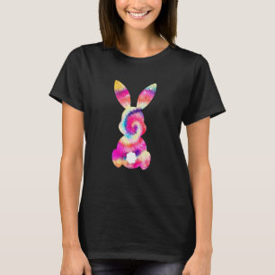 T-shirt Lapin Mignon Lunettes Tie Dye Fille Heureuse