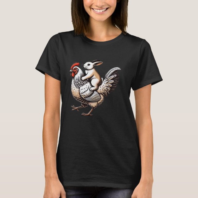 T-shirt Lapin Mignon Poulet (Devant)