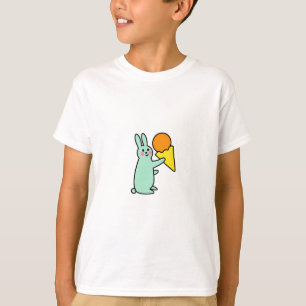 T-shirt Lapin Mignon Tenant une Glace
