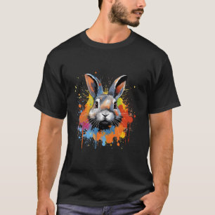 T-shirt Lapin nain de Pays-Bas Splash coloré