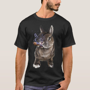 T-shirt Lapin nain Grumpy Netherland avec Bunn cigar