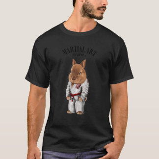 T-shirt Lapin nain Judo Karate Master en Judogi blanc