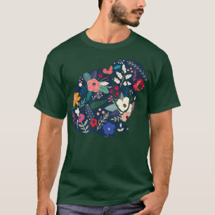 T-shirt Lapin Obtenu Floral Lop - Mignonne Lapin Amant 