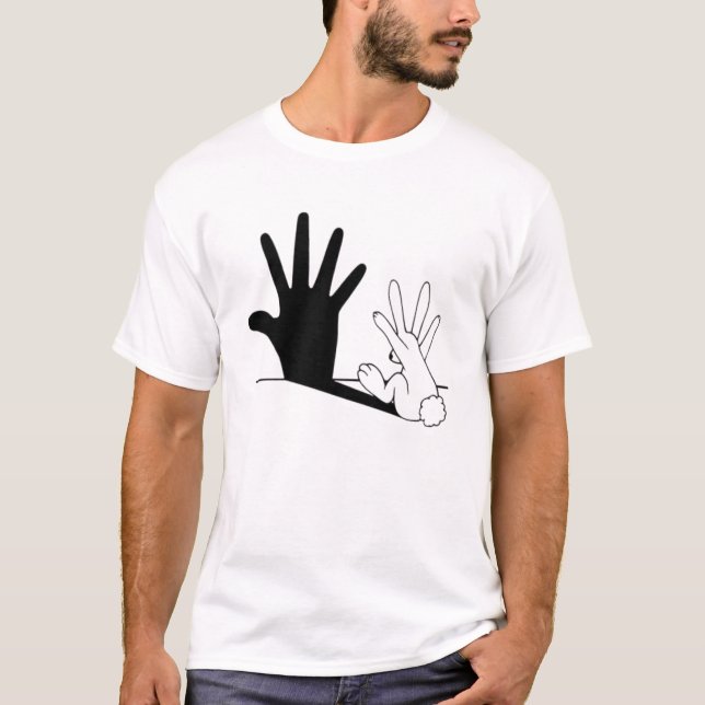 T-shirt Lapin ombre main (Devant)