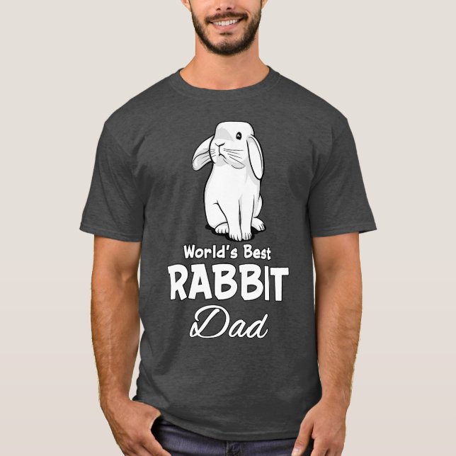 T-shirt Lapin Papa Mignonne Lapin Animaux Pour Père Hommes (Devant)