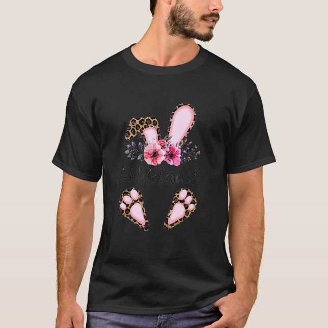 T-shirt Lapin Phlebotomiste Empreinte de léopard Rabbit mi (Devant)