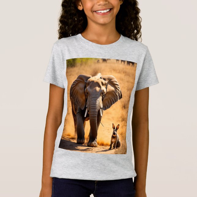 T-Shirt Lapin Photographe et Boxer en Safari – Aventure en (Devant)