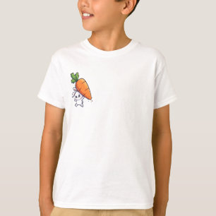 T-shirt Lapin portant des enfants à la carotte géante